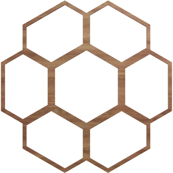 Ekena Millwork Florin Wood Fretwork Pierced Ceiling Medallion, Walnut, 18"OD x 7 5/8"ID x 1/4"T CMWP18X18X0250FOWA - main